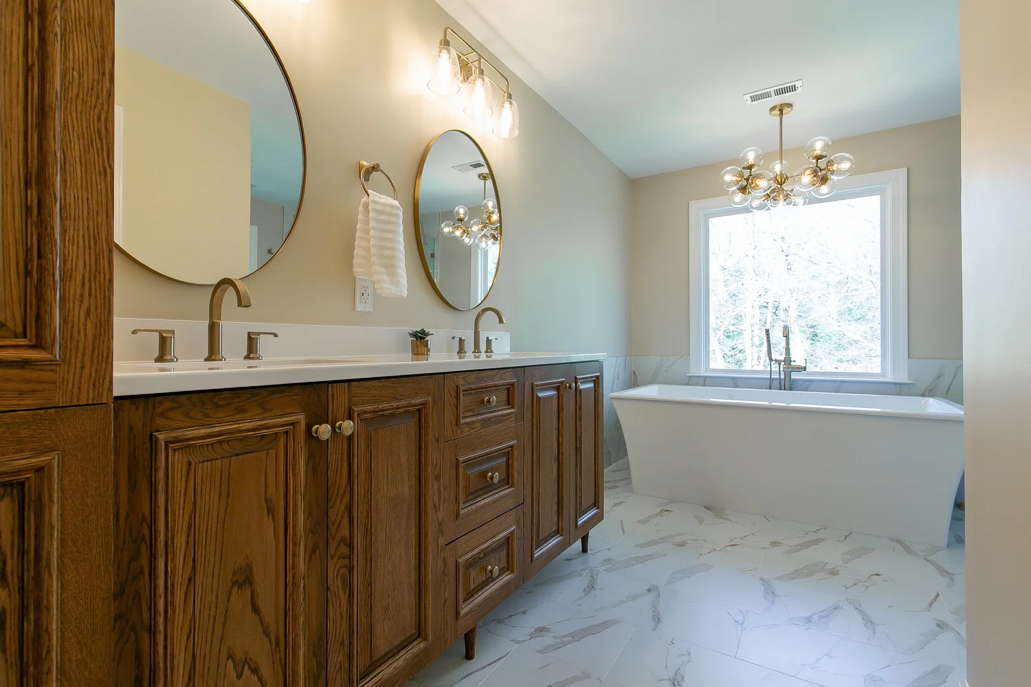 View 15 of the completed bathroom remodel in Windsor Forest Williamsburg Virginia