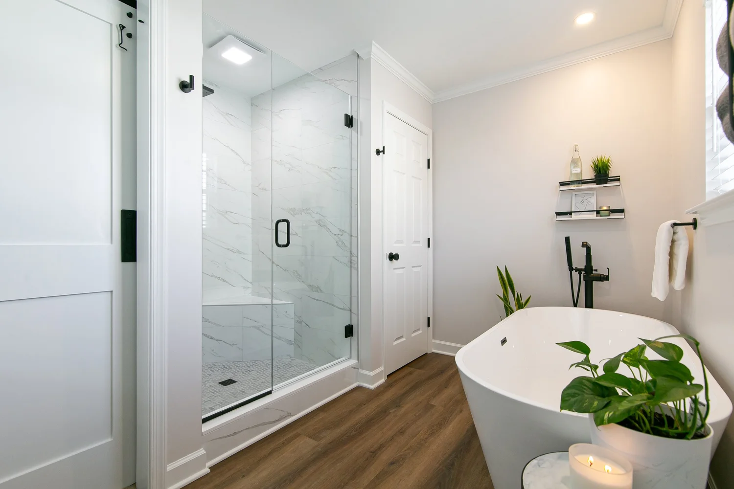 Completed bathroom remodel in Scotts Pond Williamsburg Virginia