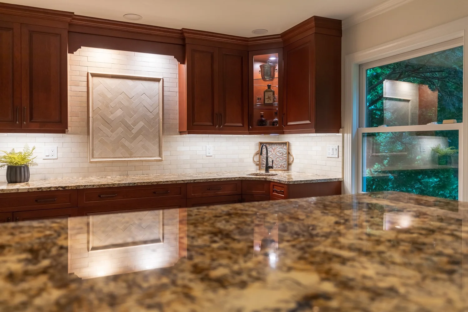 View 8 of the completed kitchen remodel in Fenton Mill Williamsburg Virginia
