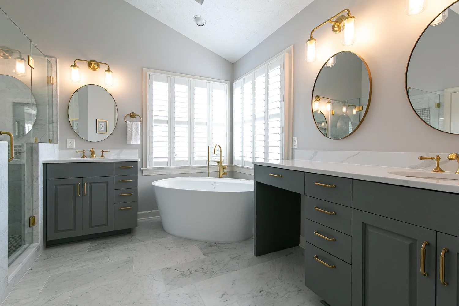 View 3 of the completed bathroom remodel in Kiln Creek Yorktown Virginia