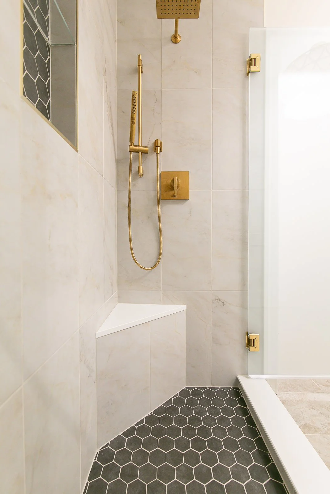 View 13 of the completed bathroom remodel in Ford’s Colony Williamsburg Virginia