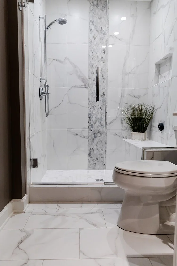 View 2 of the completed bathroom remodel in Fyfe Court Williamsburg Virginia
