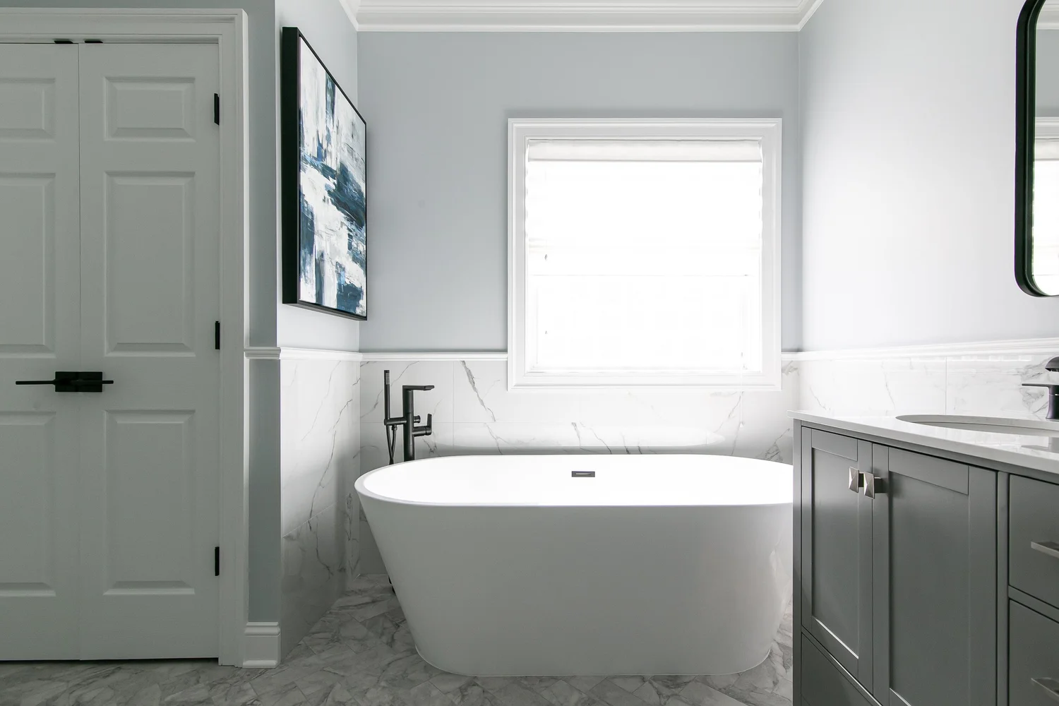 View 13 of the completed bathroom remodel in Greensprings West Williamsburg Virginia