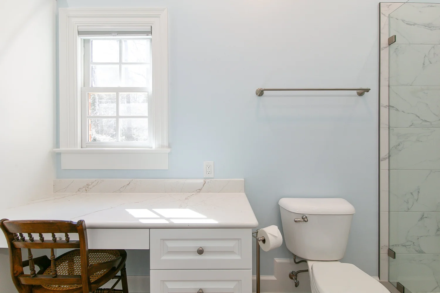 View 7 of the completed bathroom remodel in The Cove Williamsburg Virginia