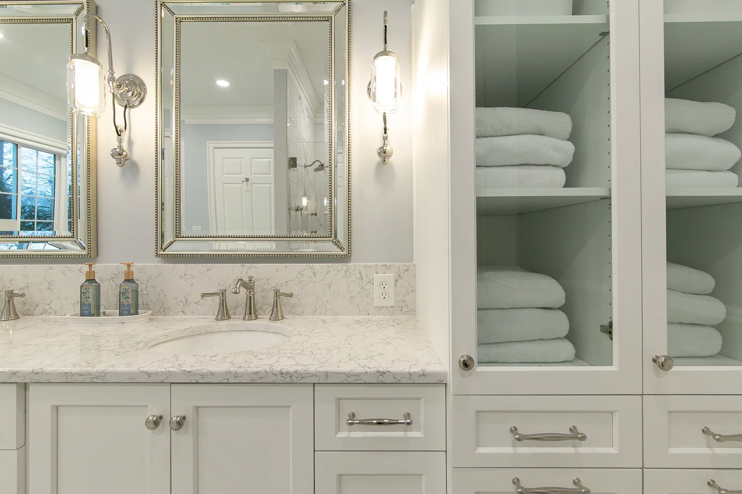 View 7 of the completed bathroom remodel in Ford’s Colony Williamsburg Virginia