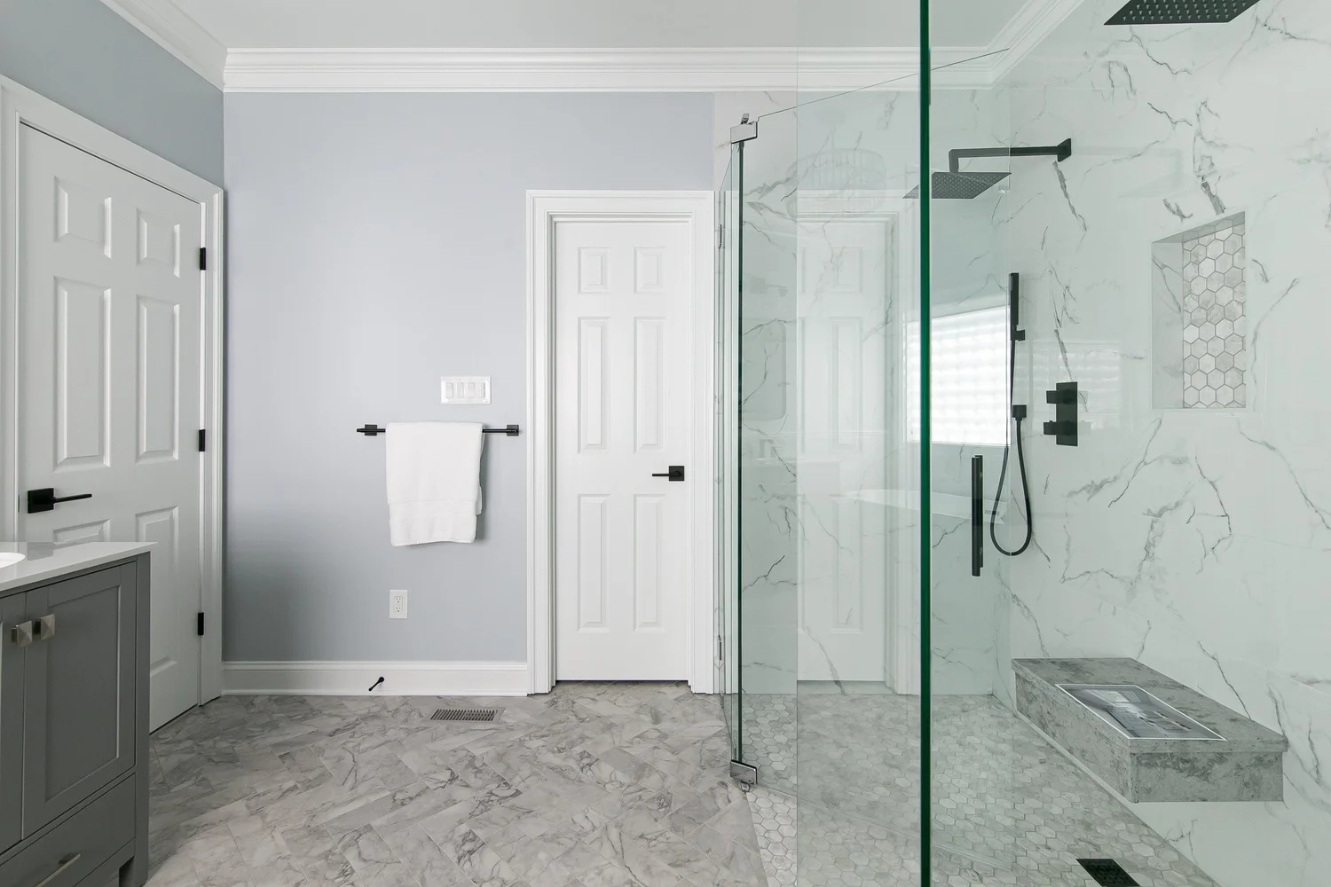 View 14 of the completed bathroom remodel in Greensprings West Williamsburg Virginia