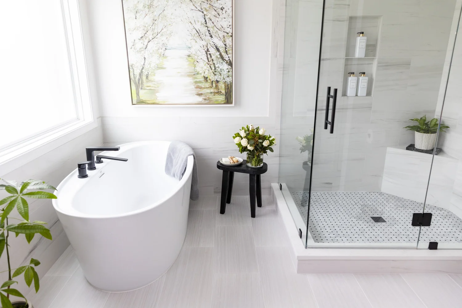 View 5 of the completed bathroom remodel in Seaford Virginia