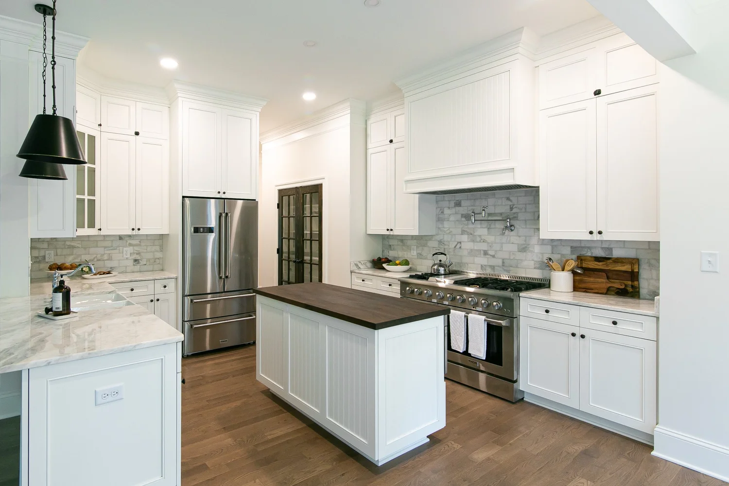 View 2 of the completed kitchen remodel in Charles City