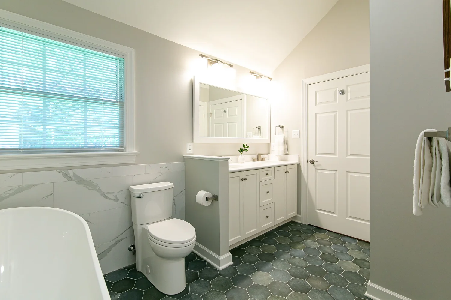 View 8 of the completed bathroom remodel in Powhatan Williamsburg Virginia