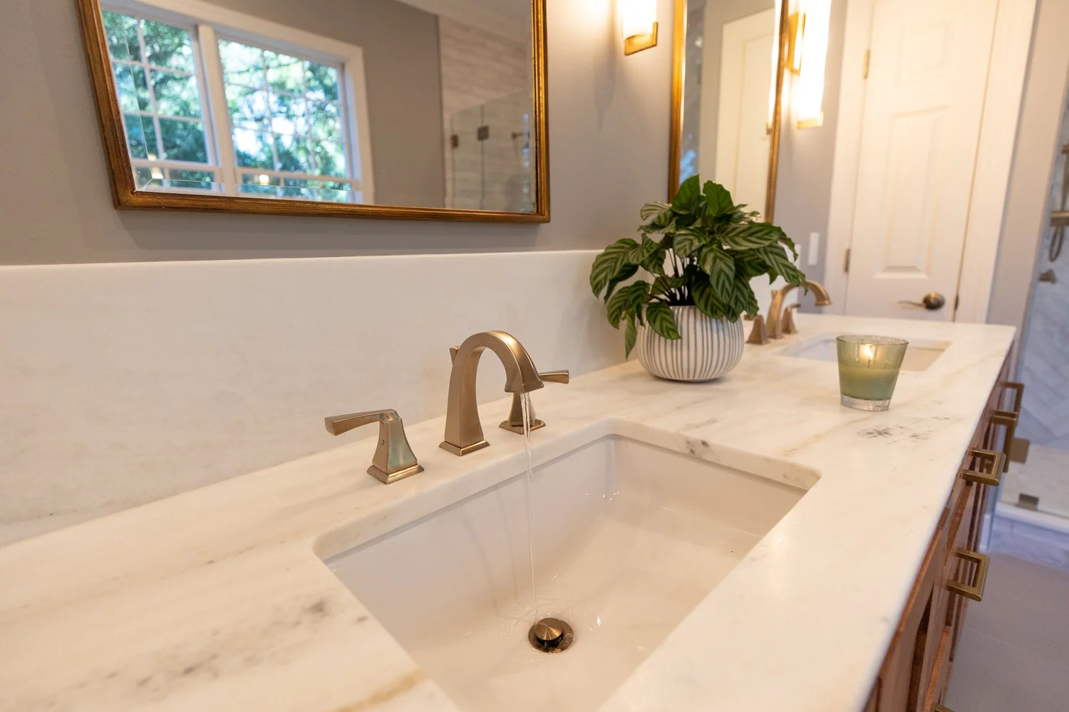View 14 of the completed bathroom remodel in Ford’s Colony Williamsburg Virginia
