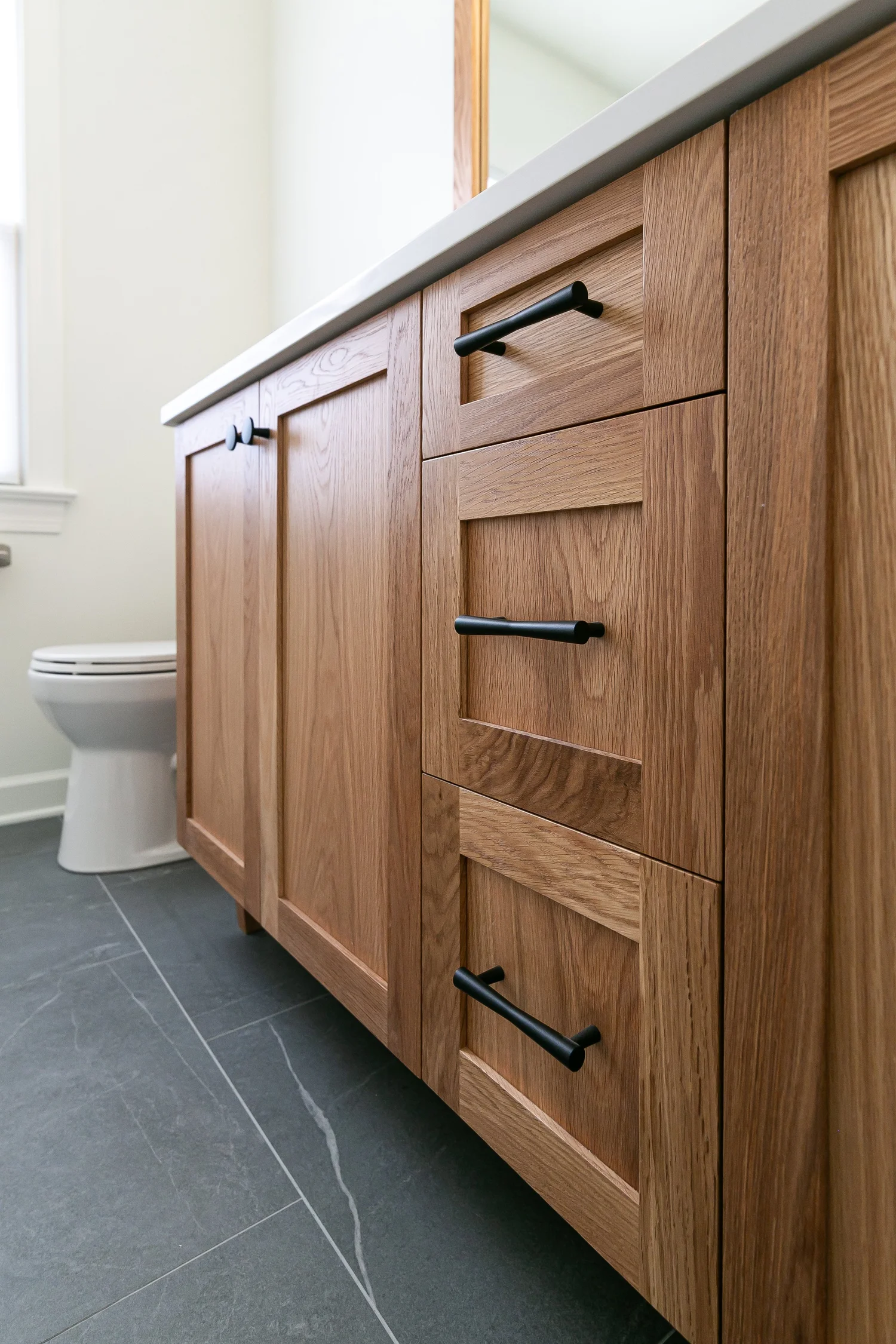 View 12 of the completed bathroom remodel in Holly Grove Williamsburg Virginia