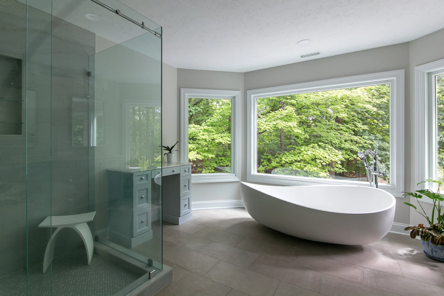 View 4 of the completed bathroom remodel in Toano Virginia