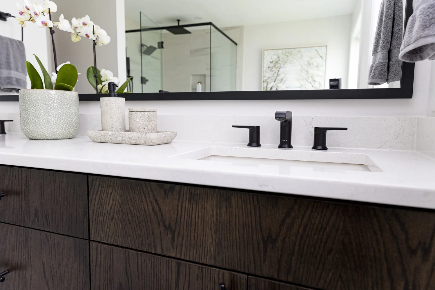 View 6 of the completed bathroom remodel in Seaford Virginia