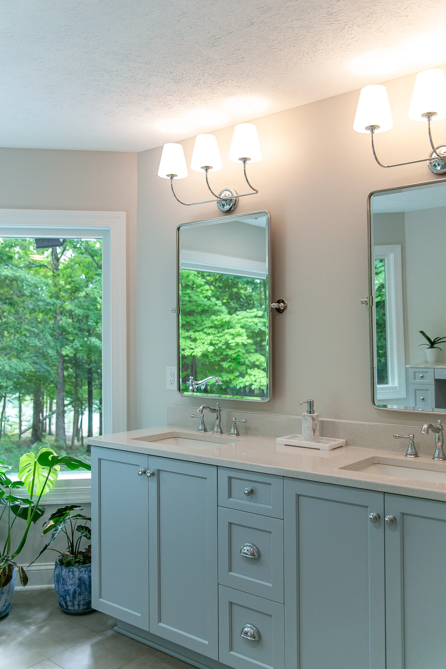 View 3 of the completed bathroom remodel in Toano Virginia