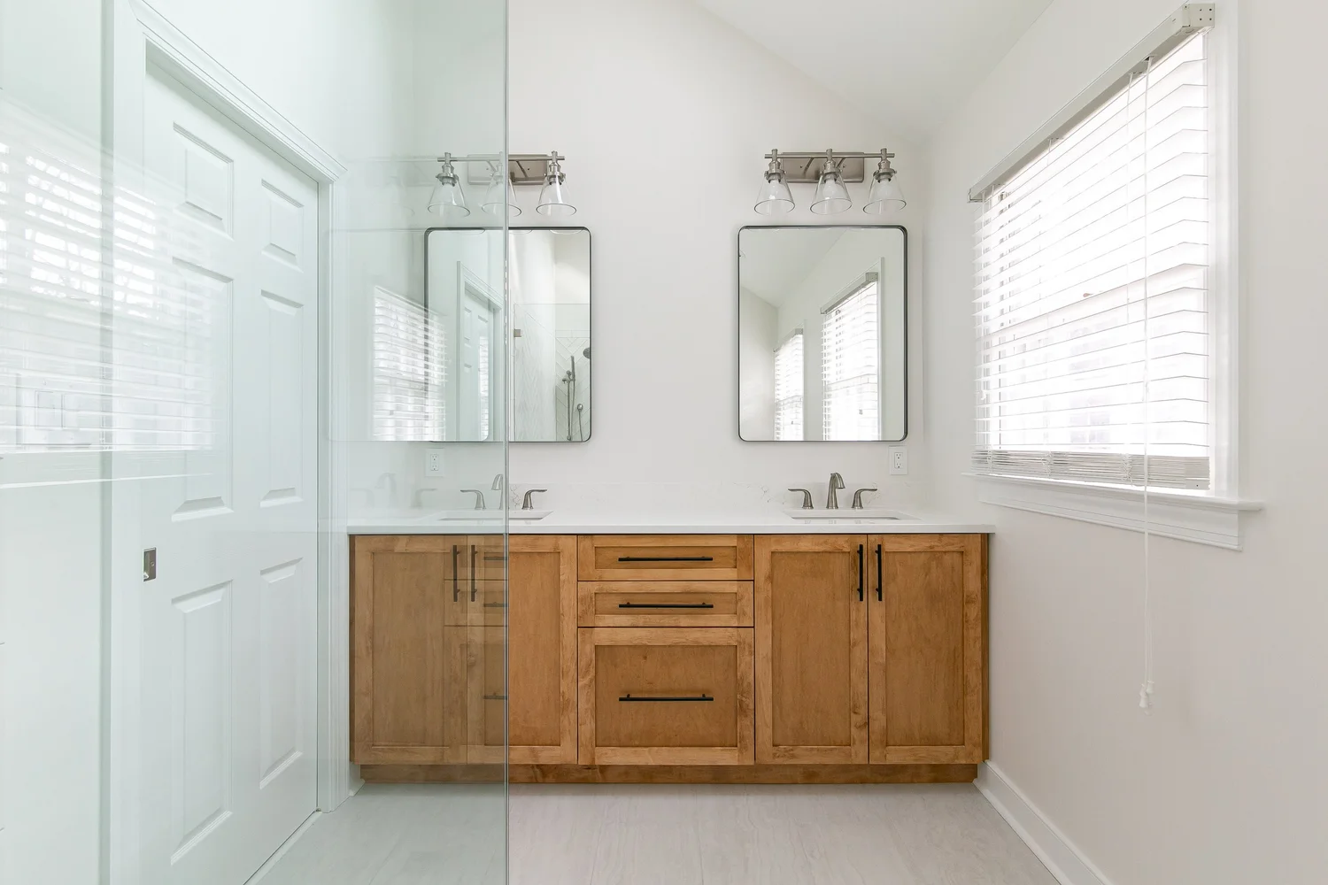 View 3 of the completed bathroom remodel in Windsor Forest Williamsburg Virginia