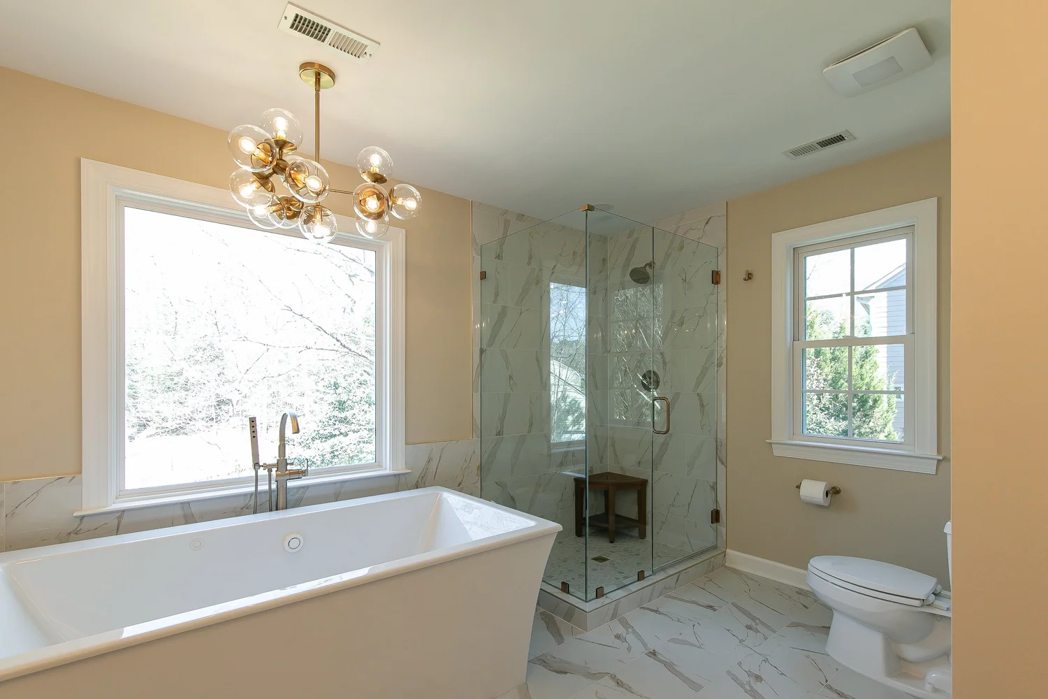 Completed bathroom remodel in Windsor Forest Williamsburg Virginia