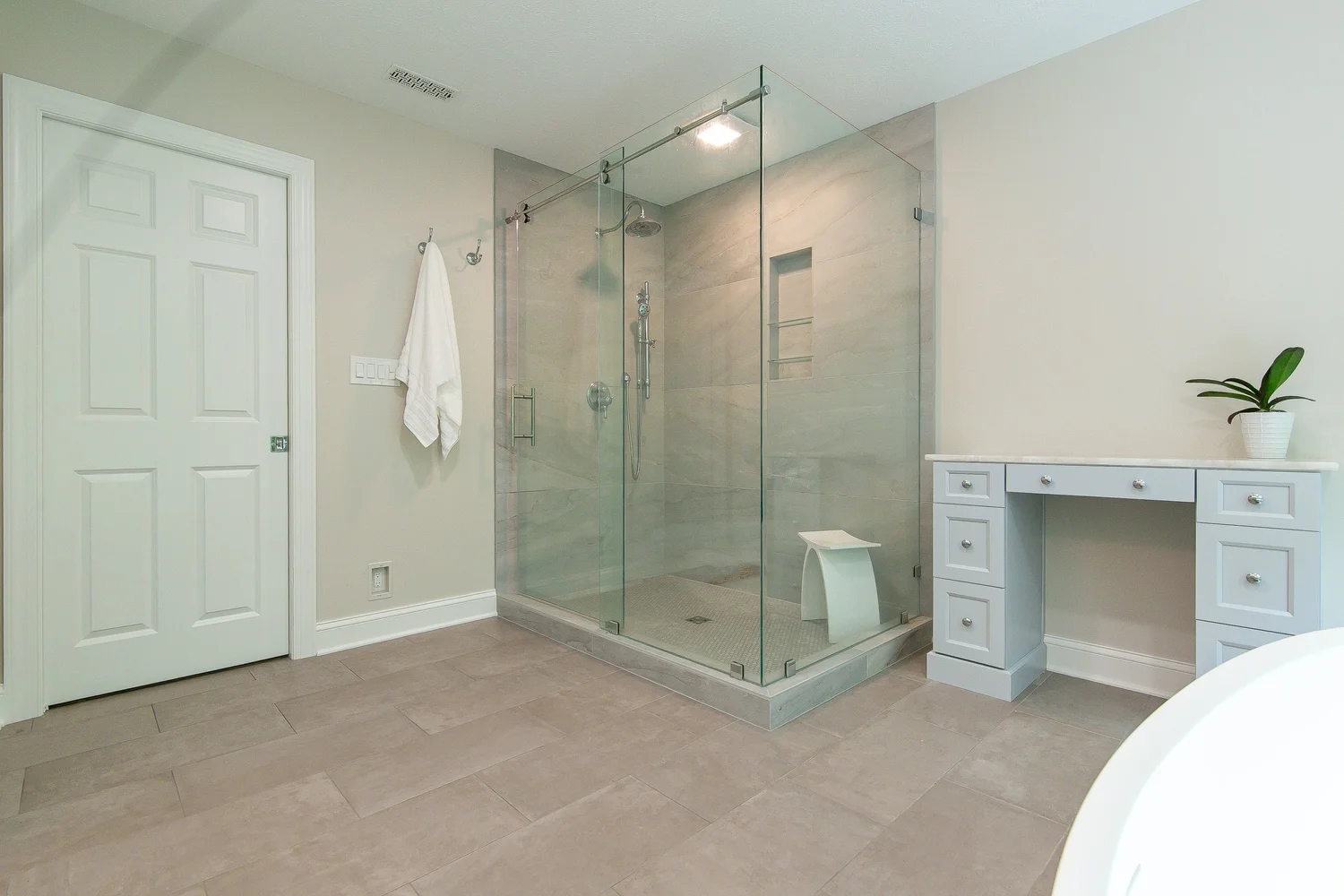 View 11 of the completed bathroom remodel in Toano Virginia