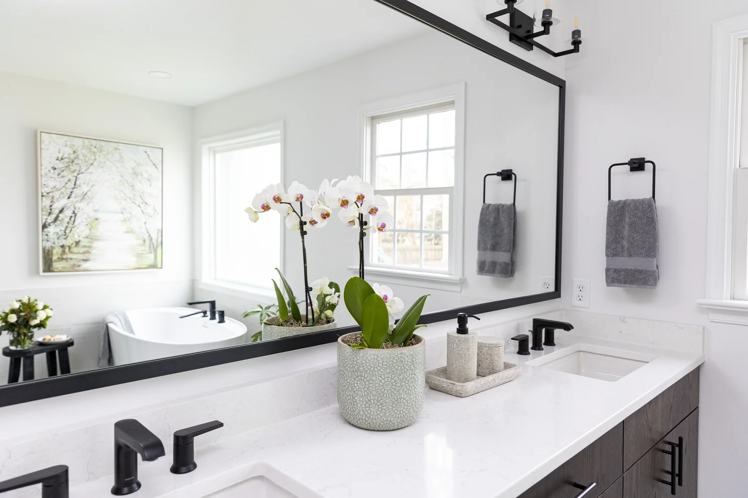 View 2 of the completed bathroom remodel in Seaford Virginia