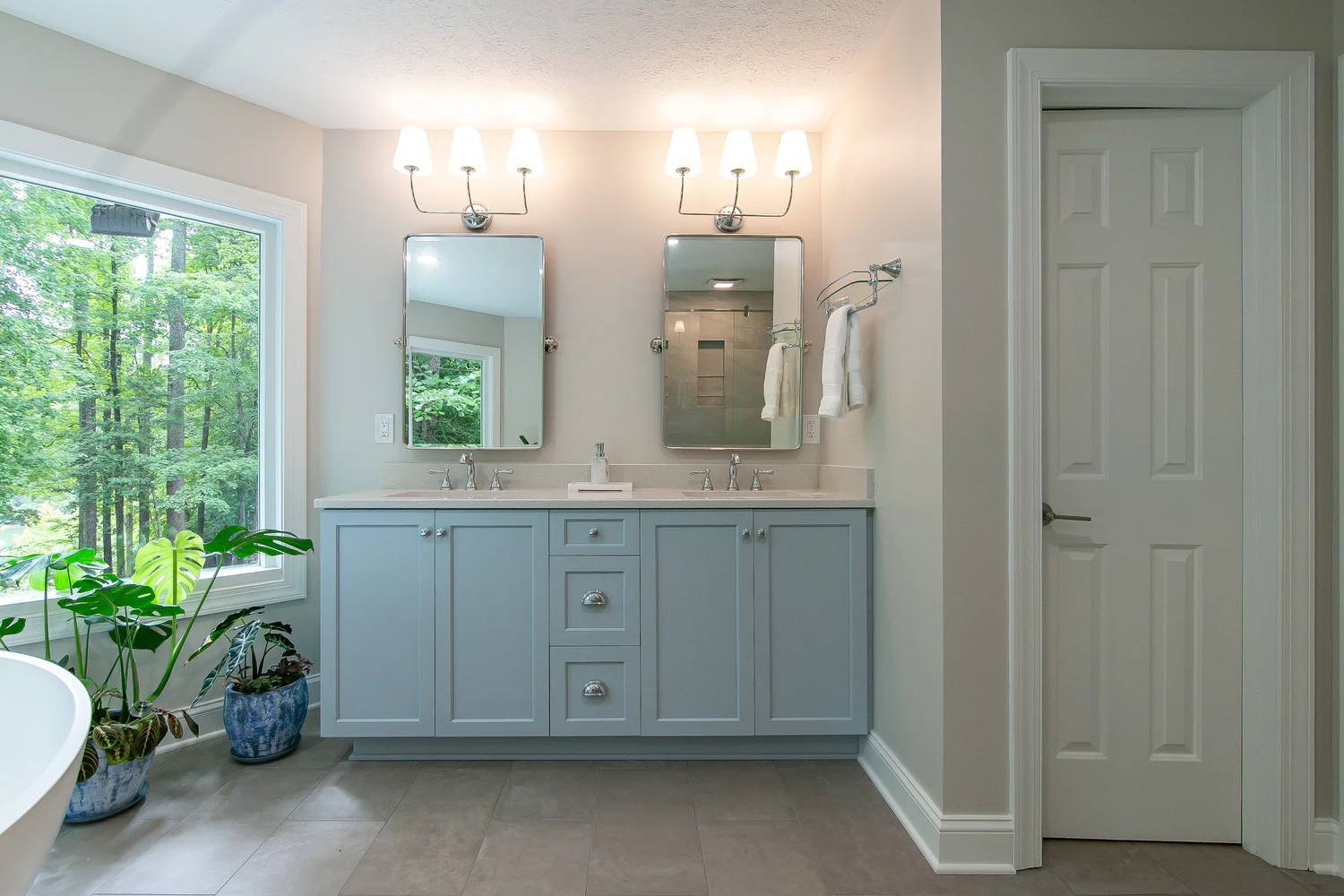 View 13 of the completed bathroom remodel in Toano Virginia