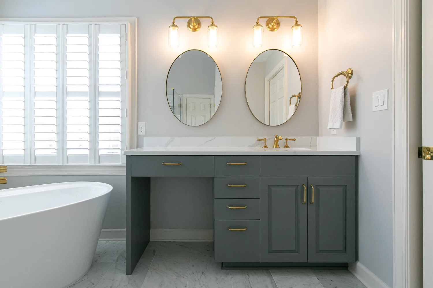 View 6 of the completed bathroom remodel in Kiln Creek Yorktown Virginia
