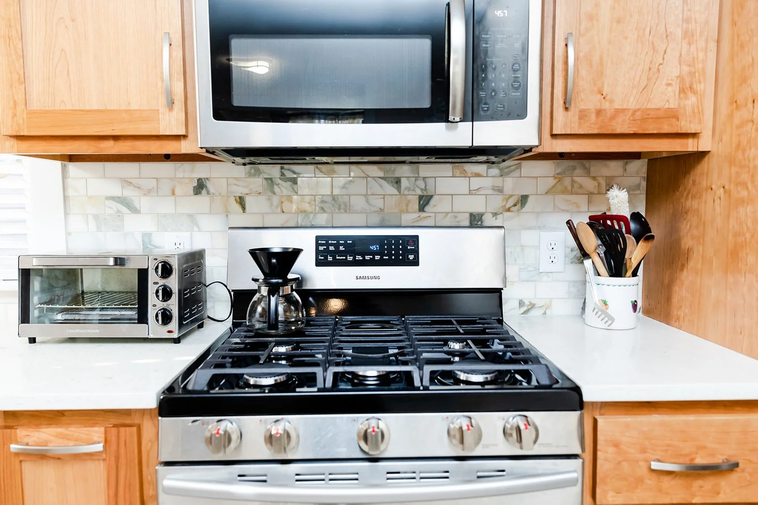 View 8 of the completed kitchen remodel in Kingsmill Williamsburg Virginia