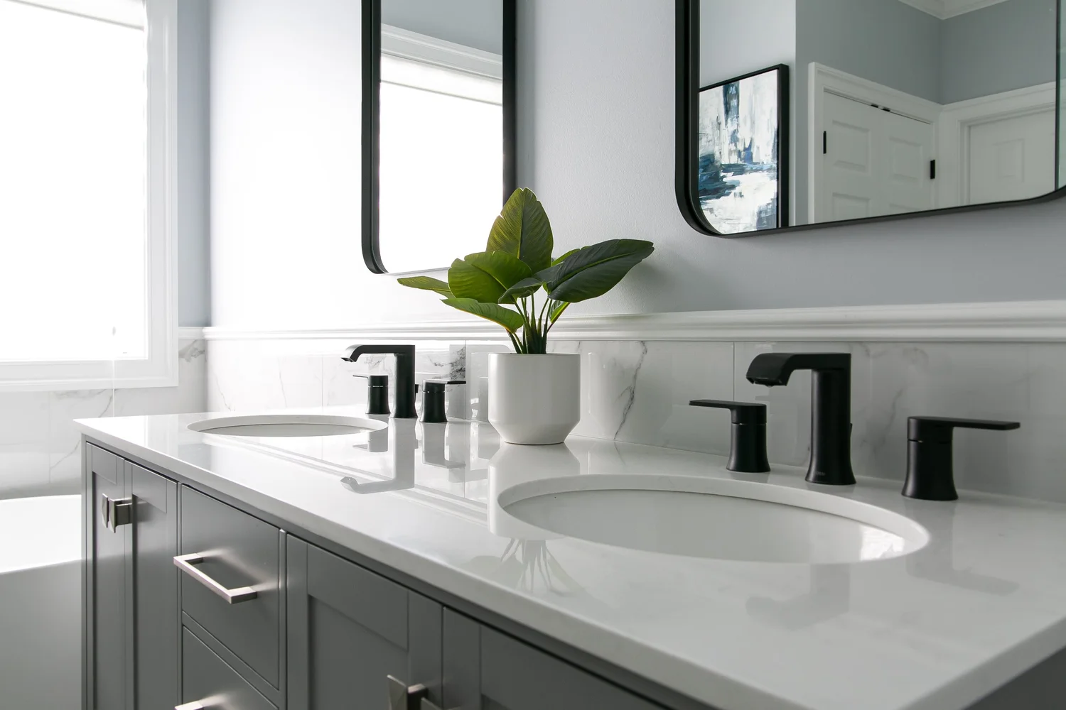 View 10 of the completed bathroom remodel in Greensprings West Williamsburg Virginia
