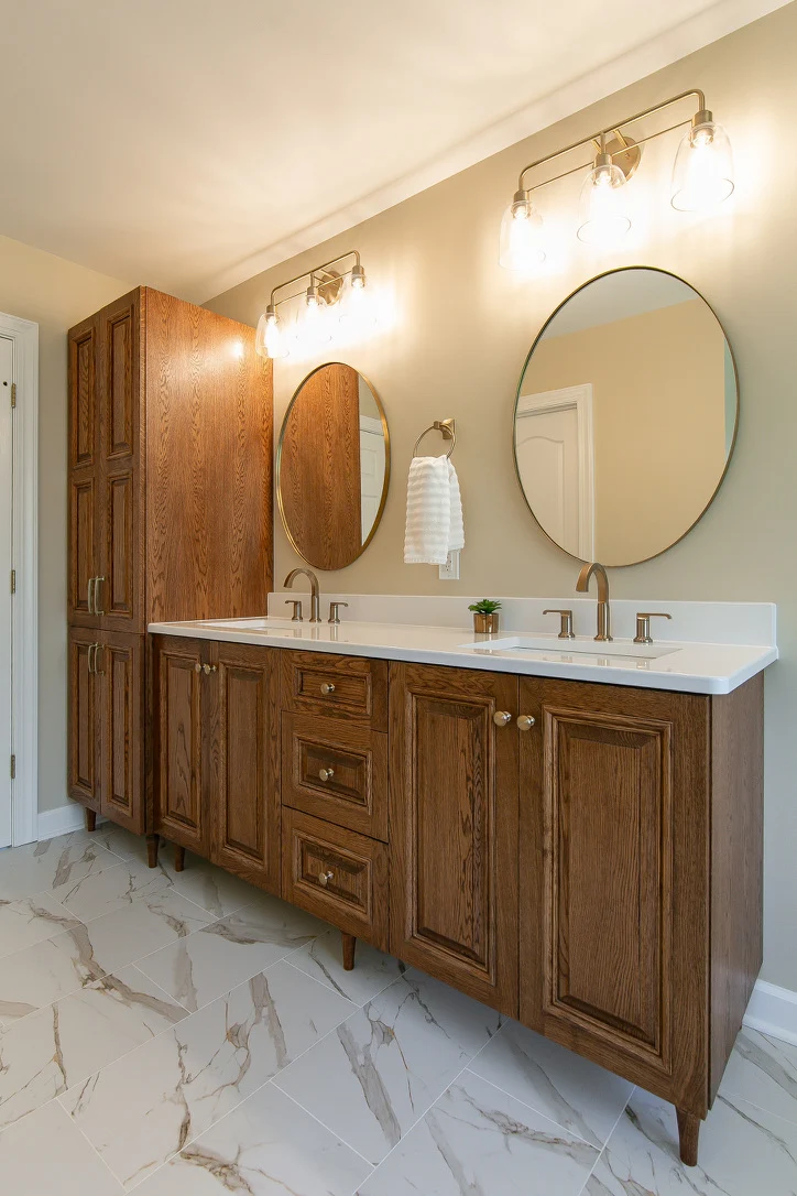 The double vanity after remodeling by VanFleet Homes in Windsor Forest