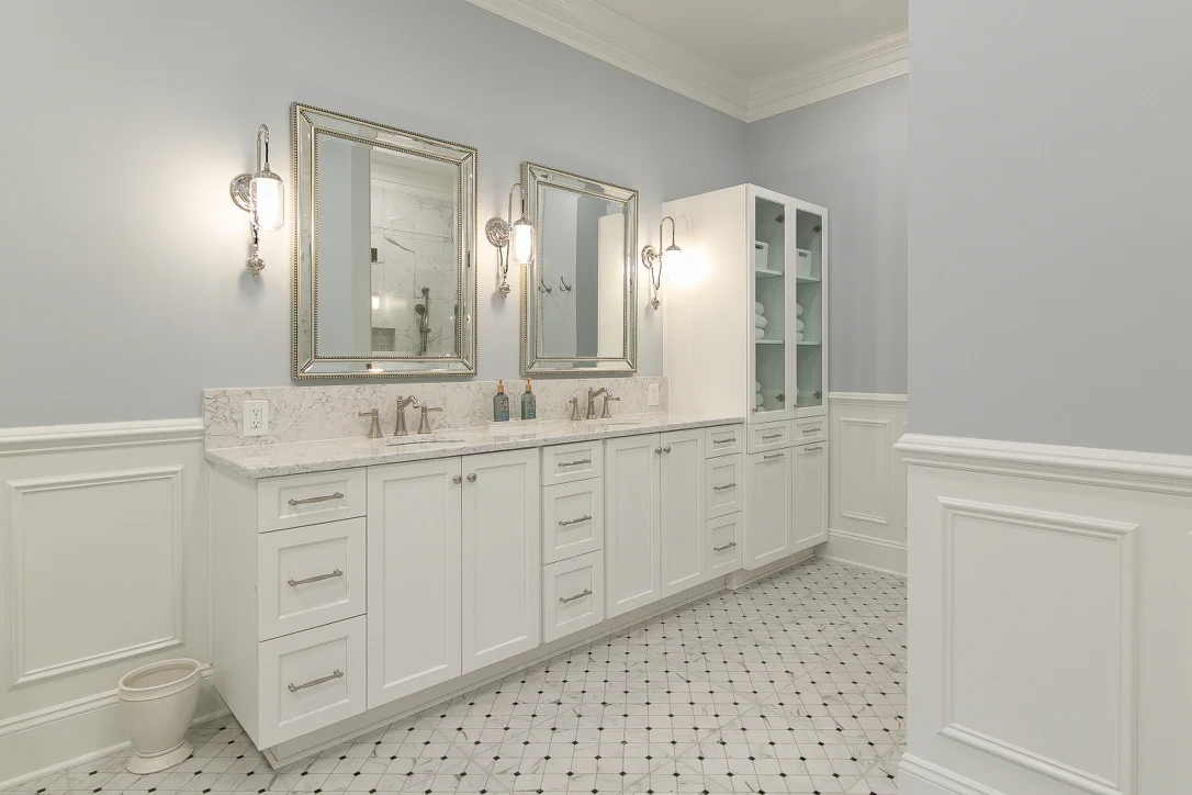 The double vanity after remodeling by VanFleet Homes in Ford’s Colony