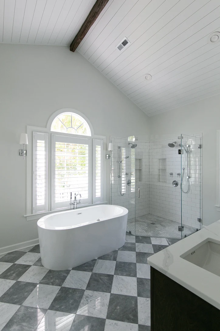 The tub & shower transformation after remodeling by VanFleet Homes in Ford’s Colony