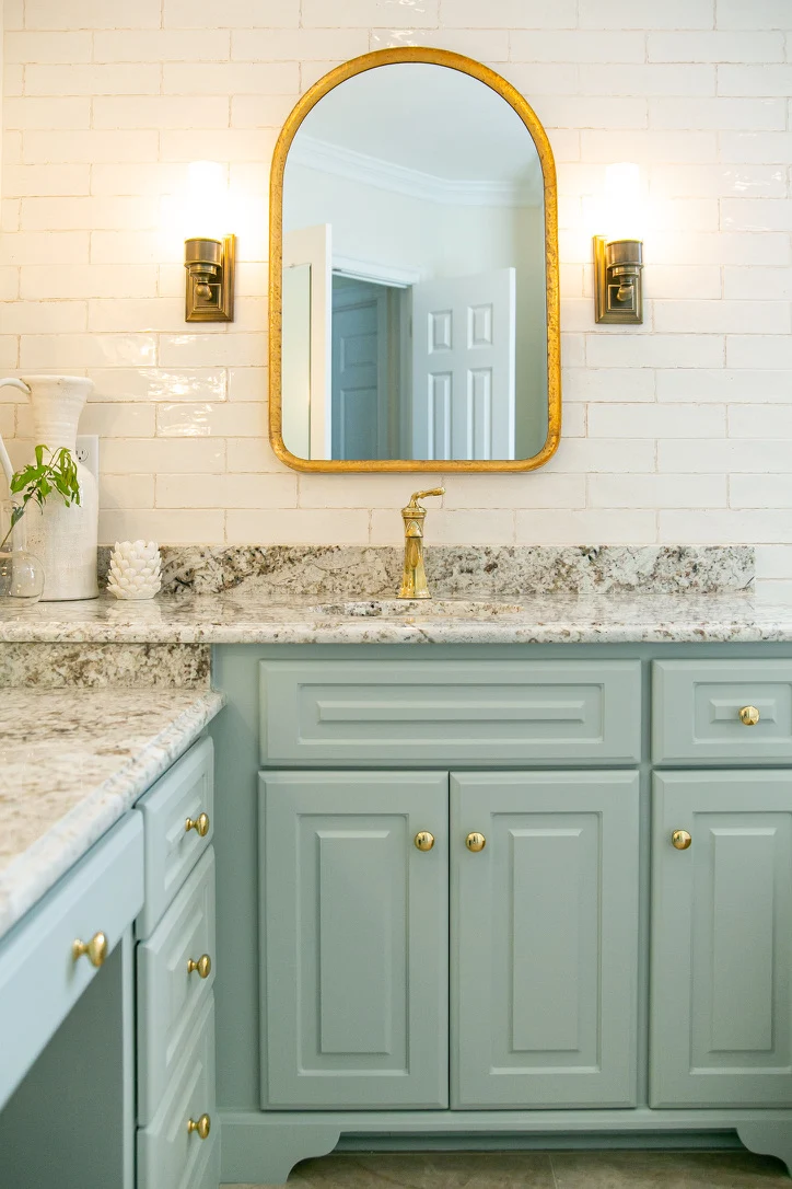 The larger vanity after remodeling by VanFleet Homes in Ford’s Colony