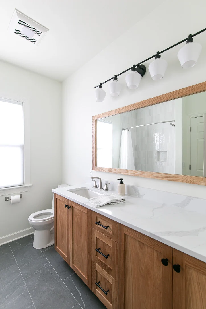 The vanity refresh after remodeling by VanFleet Homes in Holly Grove