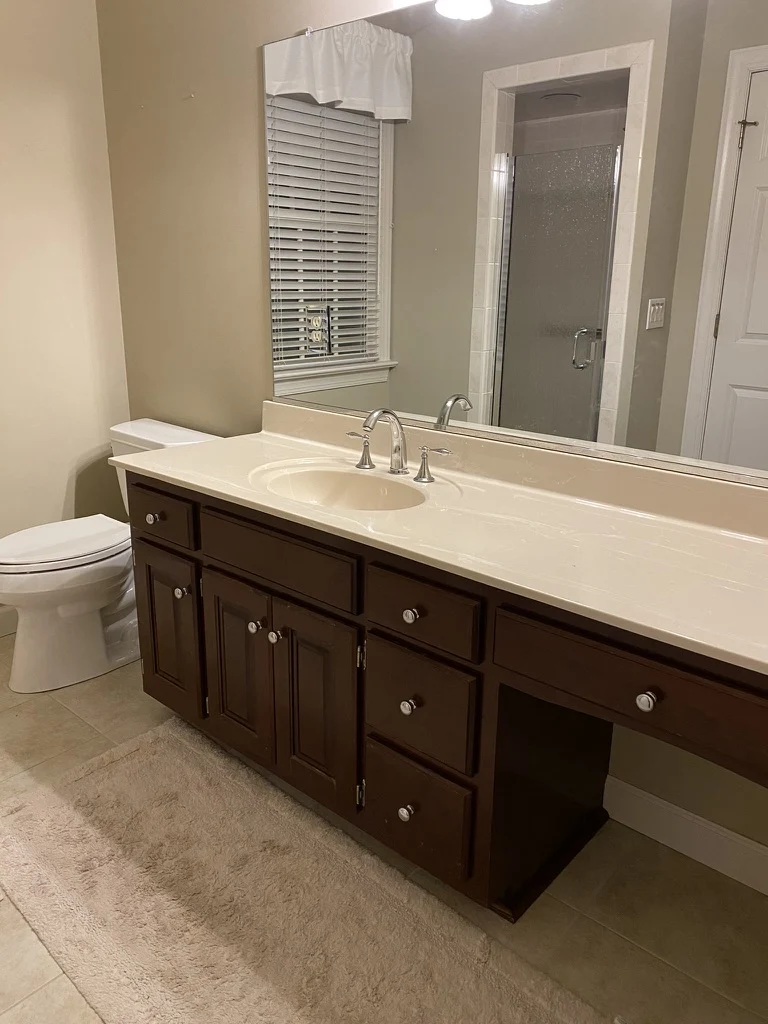 The vanity refresh before the Holly Grove renovation