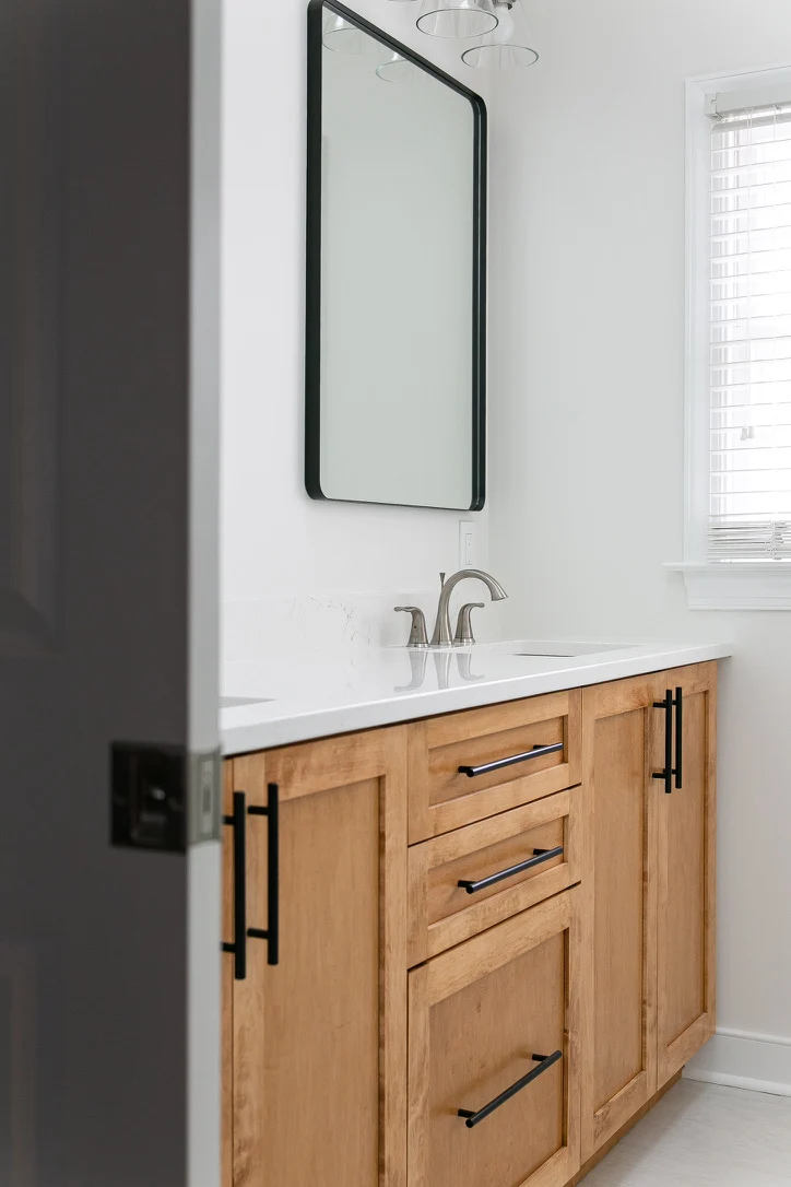 The vanity area after remodeling by VanFleet Homes in Windsor Forest